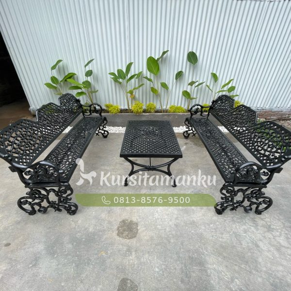 Kursi Besi Cor Masjid Nurul Iman Bekasi Kursi besi cor